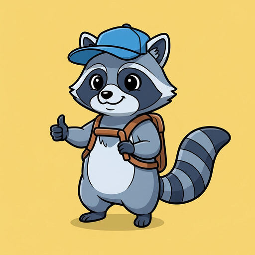Pagoda the raccoon